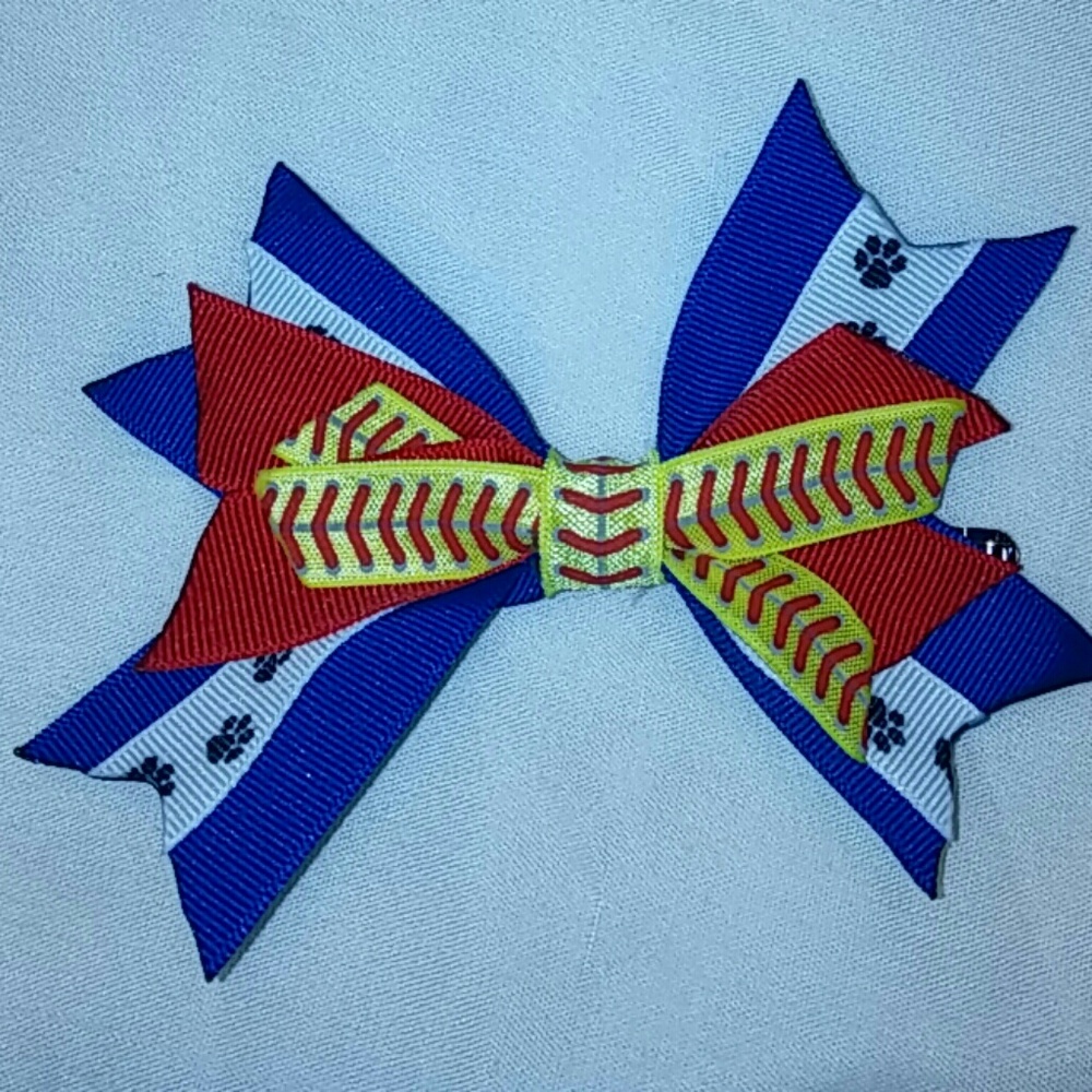 Handcrafted Softball Bow!